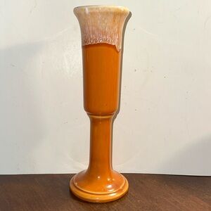 Vintage Orange Drip Glaze Hull Pottery Vase
